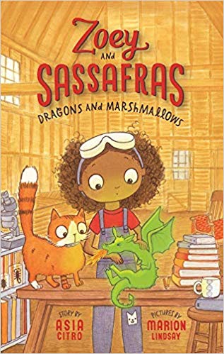 Cover of the STEM chapter book "Dragons and Marshmallows" from "Zoey and Sassafras" series by Asia Citro