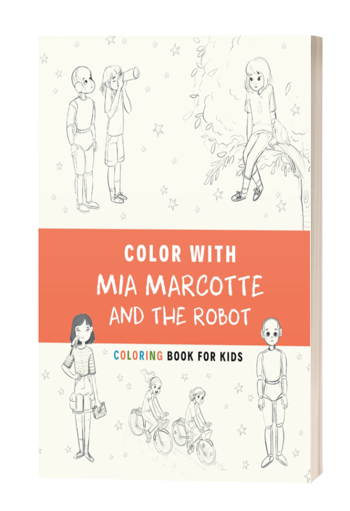 Coloring book Mia Marcotte and the Robot